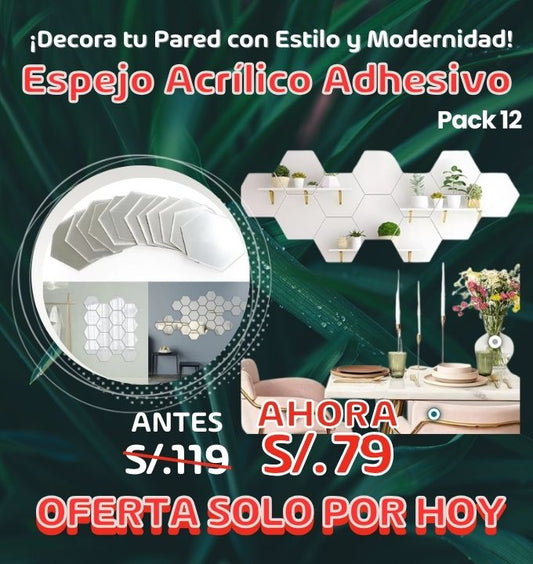 Espejos Adhesivos Hexagonales