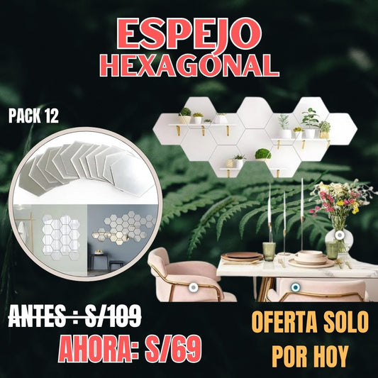 Espejos Adhesivos Hexagonales