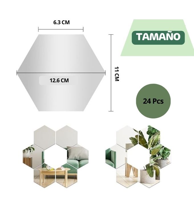 Espejos Adhesivos Hexagonales