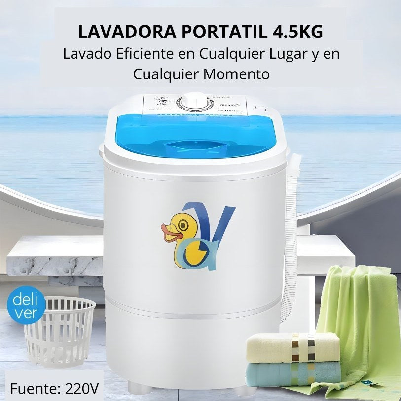 MINI LAVADORA PORTÁTIL DE 4.5 KG