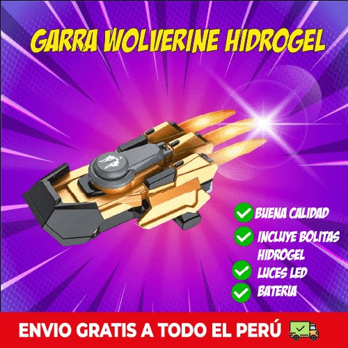 GARRA WOLVERINE CON BALA HIDROGEL ✅ Envío Gratis