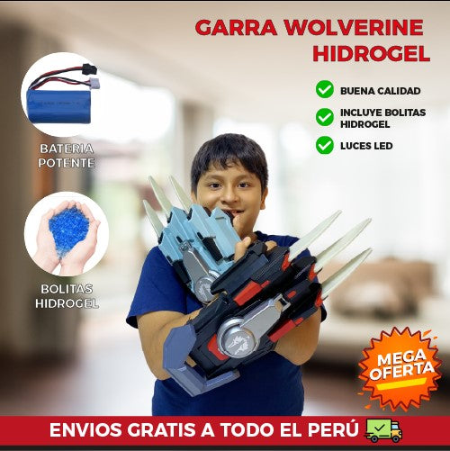 GARRA WOLVERINE CON BALA HIDROGEL ✅ Envío Gratis